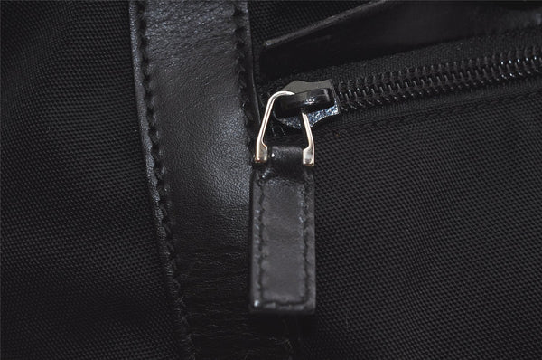 Authentic GUCCI Vintage Shoulder Tote Bag Nylon Leather 0190493 Black 5229K