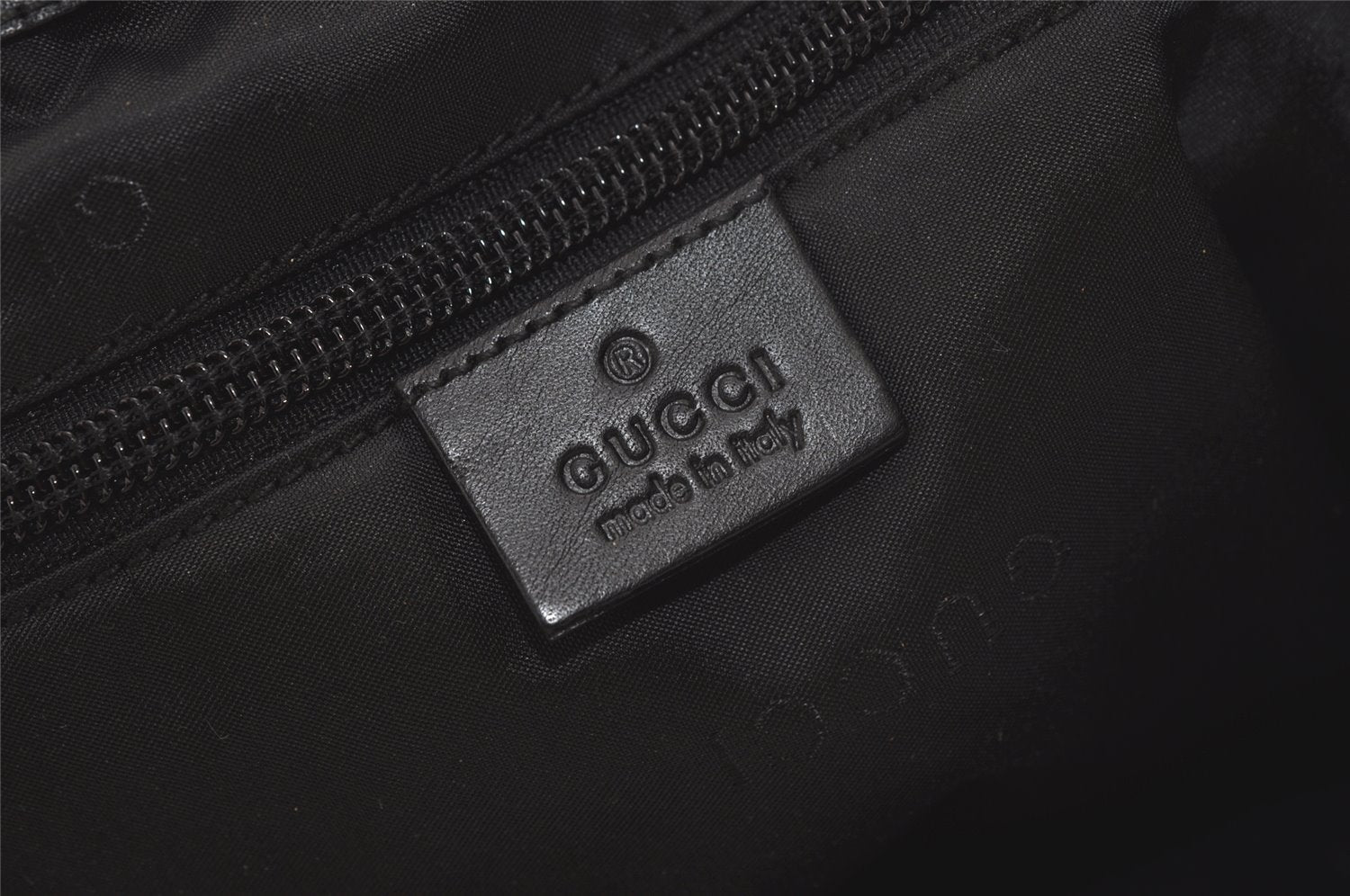 Authentic GUCCI Vintage Shoulder Tote Bag Nylon Leather 0190493 Black 5229K
