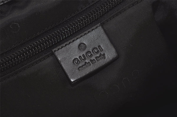 Authentic GUCCI Vintage Shoulder Tote Bag Nylon Leather 0190493 Black 5229K