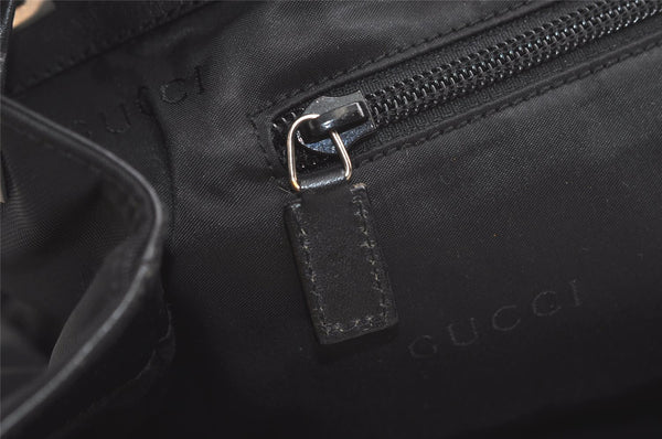 Authentic GUCCI Vintage Shoulder Tote Bag Nylon Leather 0190493 Black 5229K
