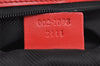 Authentic GUCCI Shoulder Hand Tote Bag GG Canvas Leather 0021098 Red 5230I
