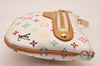 Auth Louis Vuitton Monogram Multicolor Pochette MM Coin Purse M60028 White 5230J