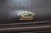 Authentic GUCCI Web Sherry Line Chain Shoulder Cross Bag Leather Brown 5231K