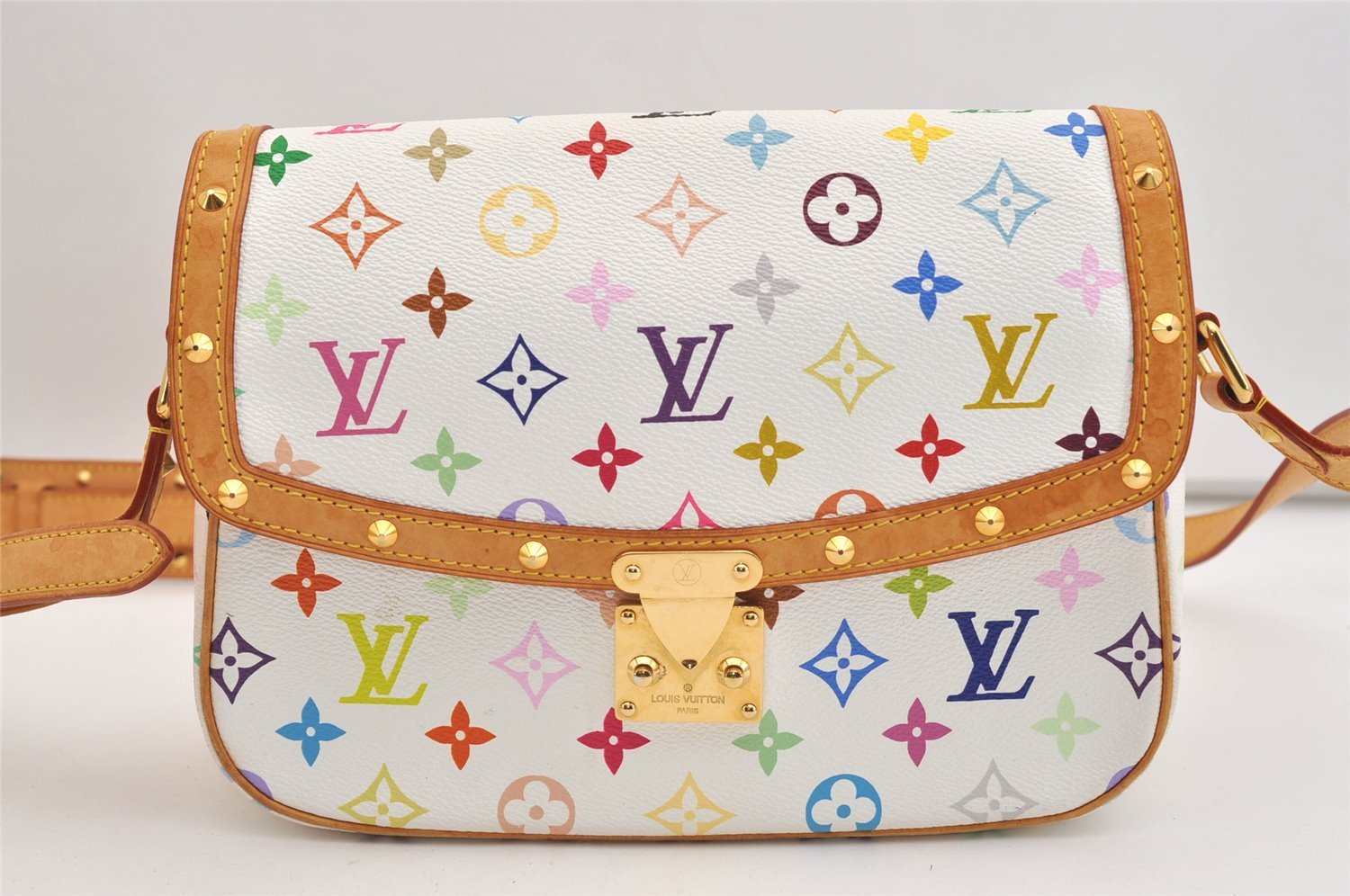 Louis Vuitton Monogram Multicolor Sologne Shoulder Bag M92661 White Box 5232J