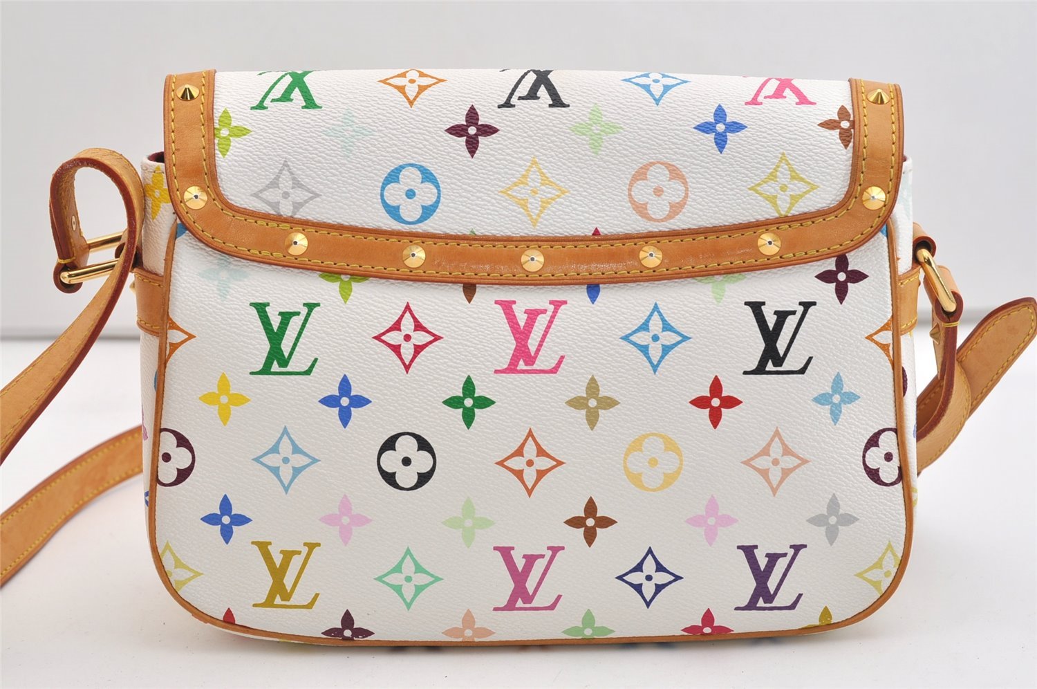 Louis Vuitton Monogram Multicolor Sologne Shoulder Bag M92661 White Box 5232J