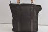 Authentic GUCCI Bamboo Tote Hand Bag Purse Nylon Leather Khaki Green 5233K