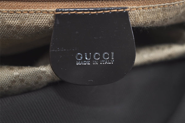 Authentic GUCCI Bamboo Tote Hand Bag Purse Nylon Leather Khaki Green 5233K