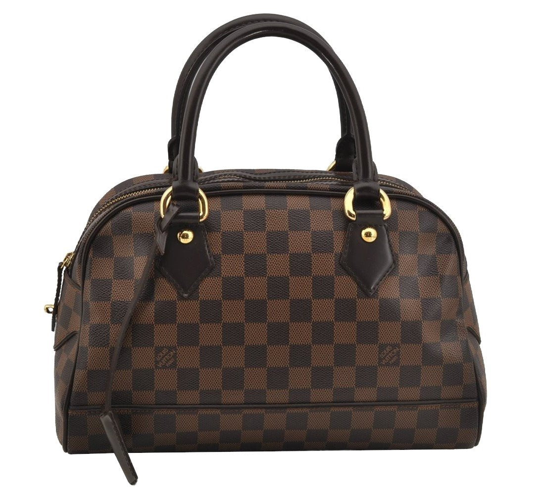 Authentic Louis Vuitton Damier Duomo Hand Boston Bag Purse N60008 LV 5235J