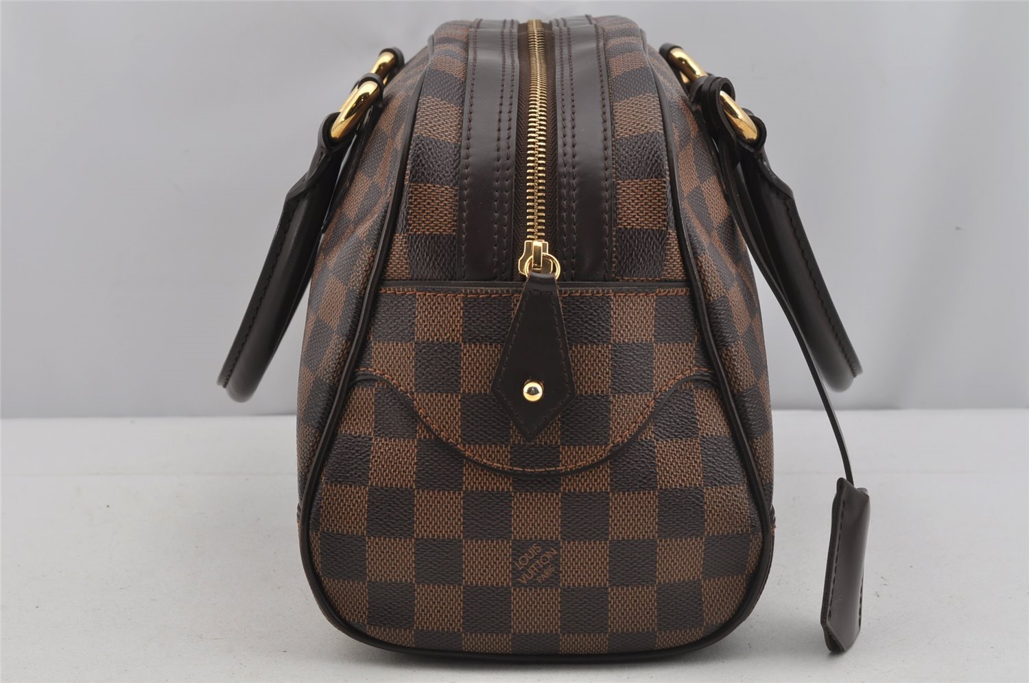 Authentic Louis Vuitton Damier Duomo Hand Boston Bag Purse N60008 LV 5235J