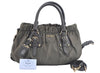 Authentic PRADA Ny Jacq Saffiano Nylon Leather 2Way Tote Bag BR4259 Khaki 5236I