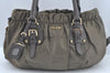 Authentic PRADA Ny Jacq Saffiano Nylon Leather 2Way Tote Bag BR4259 Khaki 5236I