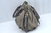 Authentic PRADA Ny Jacq Saffiano Nylon Leather 2Way Tote Bag BR4259 Khaki 5236I