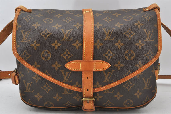 Authentic Louis Vuitton Monogram Saumur 30 Shoulder Cross Bag M42256 LV 5236K