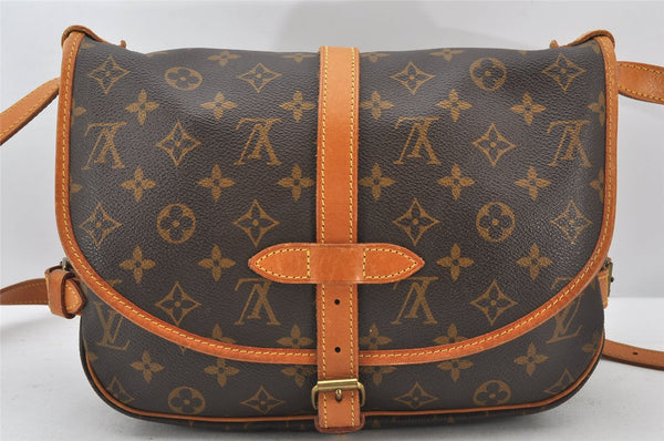 Authentic Louis Vuitton Monogram Saumur 30 Shoulder Cross Bag M42256 LV 5236K