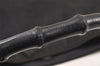 Authentic GUCCI Bamboo Shoulder Hand Bag Purse Nylon Leather Black Junk 5237K