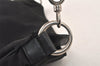 Authentic GUCCI Bamboo Shoulder Hand Bag Purse Nylon Leather Black Junk 5237K