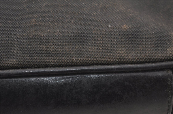 Authentic GUCCI Bamboo Shoulder Hand Bag Purse Nylon Leather Black Junk 5237K