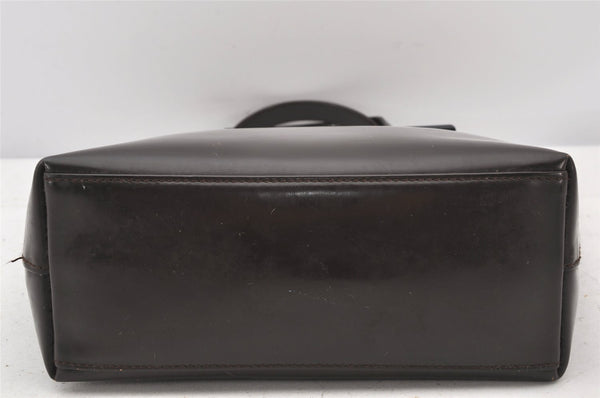 Authentic GUCCI Vintage Hand Tote Bag Purse Leather Brown 5240K