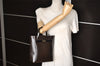 Authentic GUCCI Vintage Hand Tote Bag Purse Leather Brown 5240K