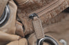 Authentic Christian Dior Cannage Nylon Leather Drawstring Bag Beige Junk 5241K