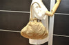Authentic Christian Dior Cannage Nylon Leather Drawstring Bag Beige Junk 5241K