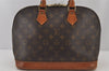 Authentic Louis Vuitton Monogram Alma Hand Bag Purse M51130 LV 5242J