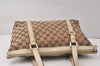 Authentic GUCCI Abbey Shoulder Tote Bag GG Canvas Leather 141470 Brown 5242K