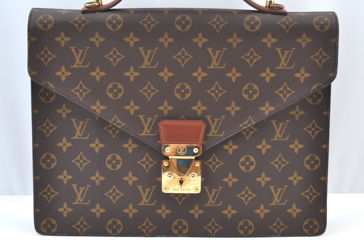 Auth Louis Vuitton Monogram Porte Documents Bandouliere M53338 Briefcase 5243H