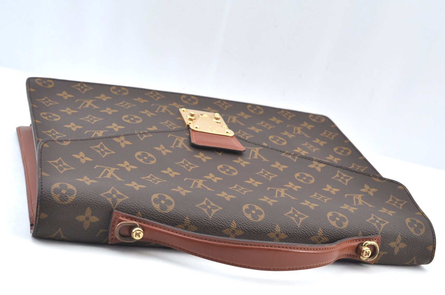 Auth Louis Vuitton Monogram Porte Documents Bandouliere M53338 Briefcase 5243H