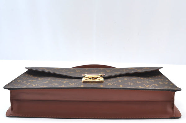 Auth Louis Vuitton Monogram Porte Documents Bandouliere M53338 Briefcase 5243H