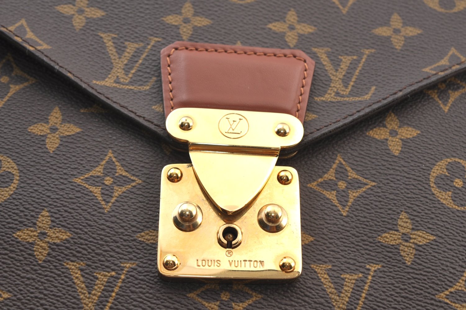 Auth Louis Vuitton Monogram Porte Documents Bandouliere M53338 Briefcase 5243H