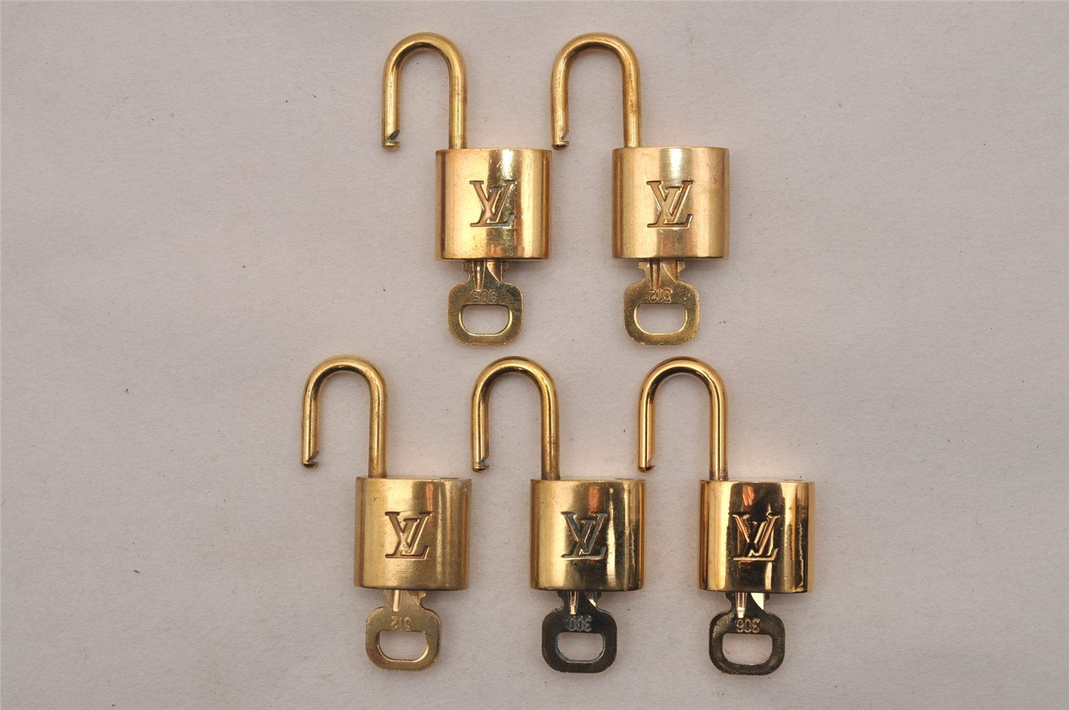 Authentic Louis Vuitton Padlock & Keys 10Set LV 5243J