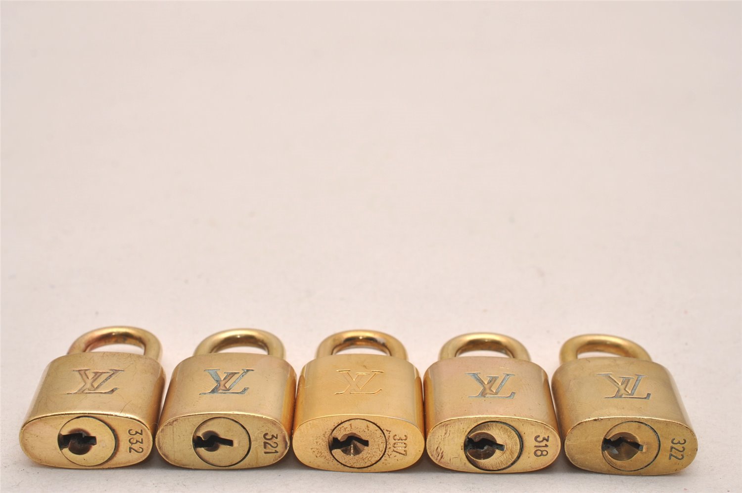 Authentic Louis Vuitton Padlock & Keys 10Set LV 5243J