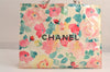 Auth CHANEL Floral Tote Bag Plastic Chain Vinyl Enamel CC Logo Cream Junk 5245M