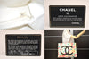 Auth CHANEL Floral Tote Bag Plastic Chain Vinyl Enamel CC Logo Cream Junk 5245M