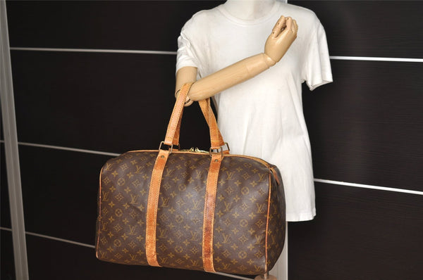 Authentic Louis Vuitton Monogram Sac Souple 45 Hand Boston Bag M41624 LV 5246I