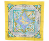 Authentic HERMES Carre 90 Scarf "TROPIQUES" Silk Yellow 5246J