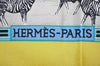 Authentic HERMES Carre 90 Scarf "TROPIQUES" Silk Yellow 5246J