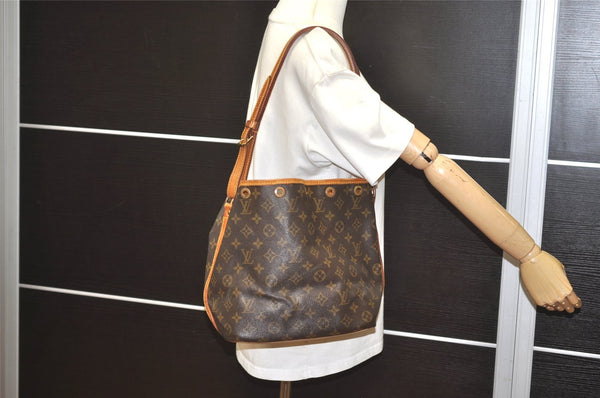 Authentic Louis Vuitton Monogram Petit Noe M42226 Shoulder Drawstring Bag 5247I
