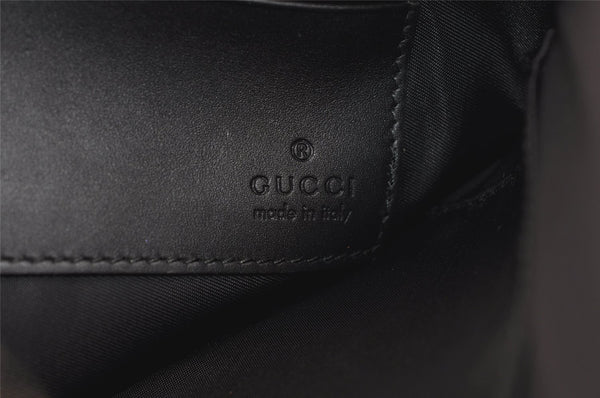 Authentic GUCCI GG Caleido Clutch Hand Bag GG PVC Leather 411768 Black 5247K