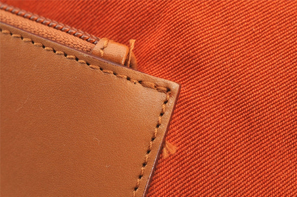 Authentic GUCCI Vintage Shoulder Tote Bag Canvas Leather Orange 5248I