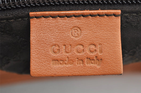 Authentic GUCCI Vintage Shoulder Tote Bag Canvas Leather Orange 5248I