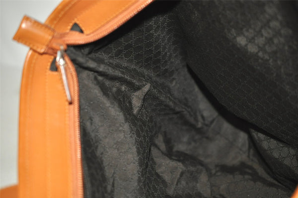 Authentic GUCCI Vintage Shoulder Tote Bag Canvas Leather Orange 5248I