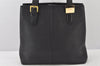 Authentic Burberrys Vintage Leather Hand Bag Purse Black 5248K