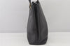 Authentic Burberrys Vintage Leather Hand Bag Purse Black 5248K