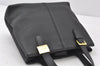 Authentic Burberrys Vintage Leather Hand Bag Purse Black 5248K