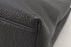 Authentic Burberrys Vintage Leather Hand Bag Purse Black 5248K