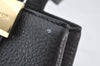 Authentic Burberrys Vintage Leather Hand Bag Purse Black 5248K