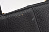 Authentic Burberrys Vintage Leather Hand Bag Purse Black 5248K