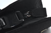 Authentic PRADA Vintage Cotton Plastic Shoulder Bag Purse Black 5249I